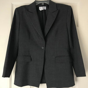 Grey Wool Suit Jacket, Petite Sophisticate Size 2